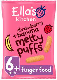 Ellas Kitchen Strawberry + Banana Melty Puffs 20g