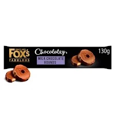 Foxs Fabulous Chocolatey Milk Chocolate Rounds 130g