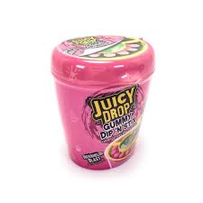 Juicy Drop Candy Gummy Dip N Stix Chewy Sticks and Sour Gel Watermelon Blast Artificially Flavored 96g