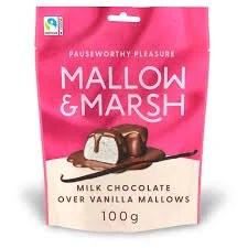 Mallow & Marsh Milk Chocolate Over Vanilla Mallows 100g