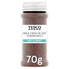 Tesco Milk Chocolate Vermicelli Soft & Sweet 70g