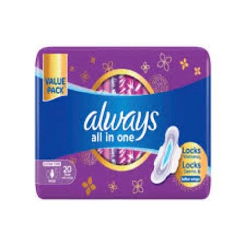 Always All In One Ultra Thin 20 Pads With Wings (Large)