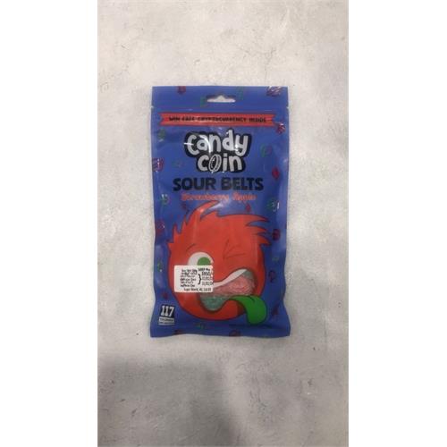 Candy Coin Sour Belts Strawberry Apple 104g