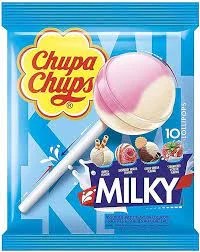 Chupa Chups Assorted Milky Flavour 10x Lollipops 120g