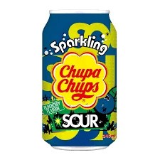 Chupa Chups Sparkling Sour Blueberry Flavour Drink 345ml