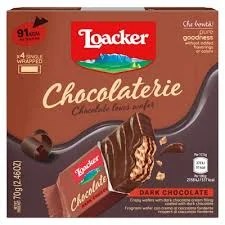 Loacker Chocolaterie x4 Chocolate Loves Wafer (Dark Chocolate) 70g
