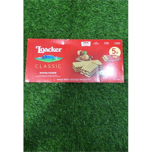 Loacker Classic Napolitaner Crispy Wafers With Hazelnut Cream Filling 225g