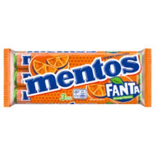 Mentos Chewy Dragees Fanta Orange Flavour 3 Rolls (337.5g)