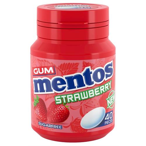 Mentos Strawberry Sugar Free Chewing Gum 40 Pieces