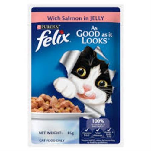 Purina Felix With Salmon In Jelly 85g