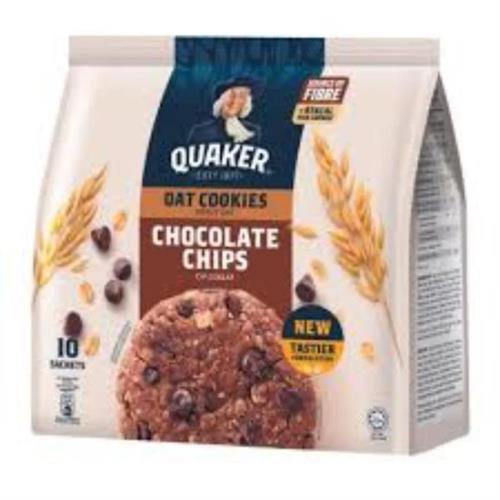 Quaker Oat Cookies Chocolate Chips (10 Sachets x 25g) 250g