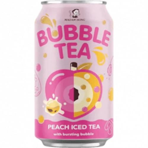 Madam Hong Bubble Tea Peach Iced Apple With Bursting Bubble 320ml