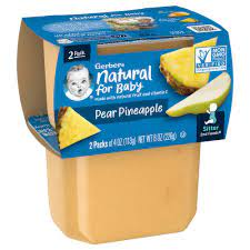 Gerber Natural For Baby Pear Pineapple 2 Packs 226g