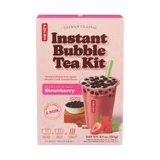 Taiwan Classic Instant Bubble Tea Kit Strawberry Flavour 255g (3 Kits)