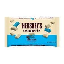 Hersheys Nuggets Cookies N Creme White Creme With Cookie Bits 344g