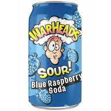 Warheads Sour Blue Raspberry Soda 355ml