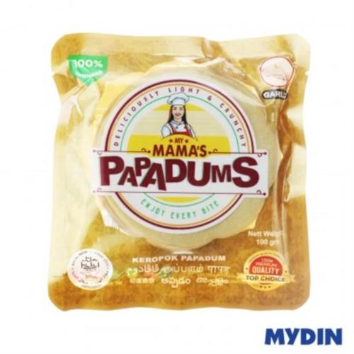 My Mamas Papadums Keropok Papadum Garlic 100g