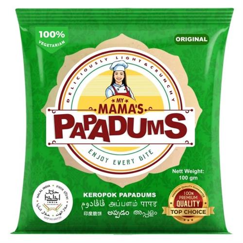 My Mamas Papadums Keropok Papadum Original 100g