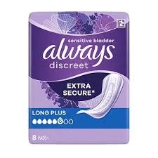 Always Discreet Extra Secure Long Plus 8 Pack