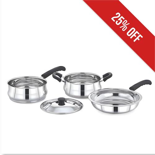 Level Ultima Stainless Steel 4 pcs Cookware Set