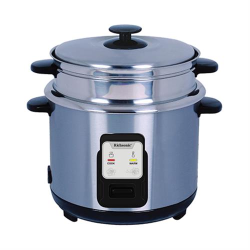 Rice Cooker Stainless Steel Bowl & Steamer 1.8L Richsonic