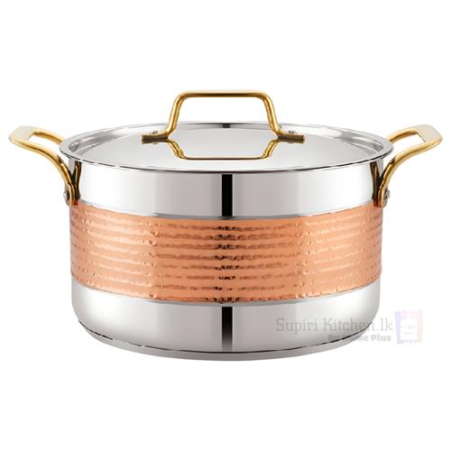 Stock Pot 22cm Copper Engraved Luxury QSTP01 4600ml