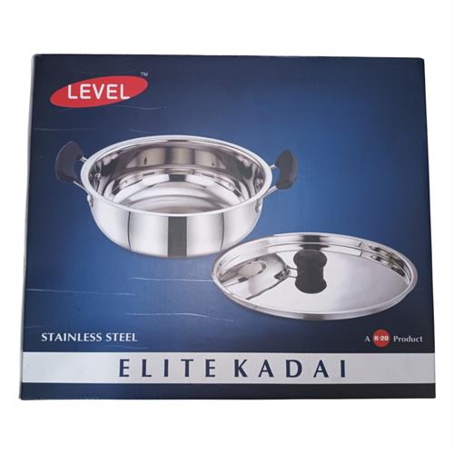 Elite Kadai with Lid Stainless Steel 2000ml 22cm