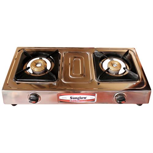 Sunglow 2 Burner Gas Cooker Gas Stove Five Star Stainless Steel