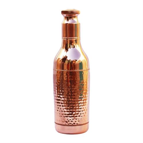 Copper Water Bottle Saga Matte Finish 950ml Champagne