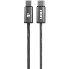 Porodo 60W PD Woven Braided USB-C to USB-C Cable - 1.2m / 4ft