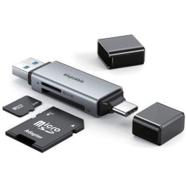 Blupebble 2 in 1 USB-A + USB-C Card Reader SD / TF