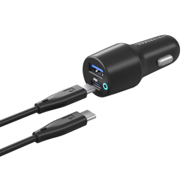 Powerology 38W Dual Output Ultra-Quick Car Charger