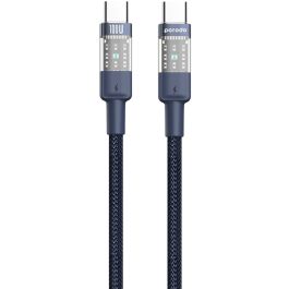 Porodo 100W PD Braided - Transparent USB-C to USB-C Cable - 1.2m / 4ft