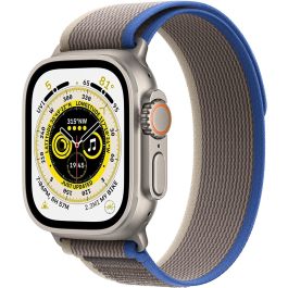 Apple Watch Ultra Titanium Case with Blue/Grey Trail Loop 49mm