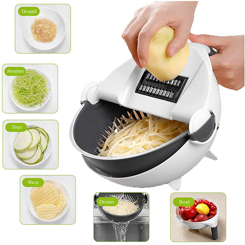 Vegetable Cutter Slicer Chopper Fruit Strainer Basket