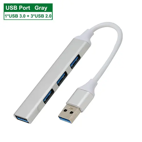 4 Port USB 3.0 Hub Slim Portable USB Hub Extensions