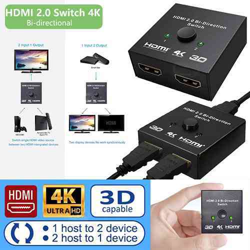 2 Port HDMI Bi-Directional Switch
