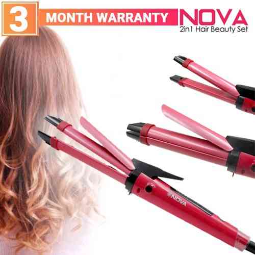 Hair Curler and Hair Straightener Nova 2 in 1 Hair Beauty Set