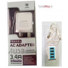 4 USB Travel AC Adapter
