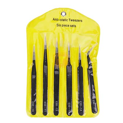 Anti-static ESD Stainless Steel Tweezer Set 6pcs (TA0816)