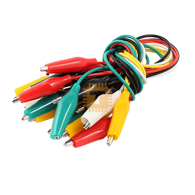 Double Ended Crocodile Clip Big Jumper Wire Set 10pcs (TA1693)