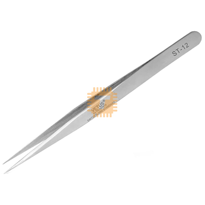 Tweezer Metal Non-magnetic Straight Short RST-12 (Good Quality) (TA0031)