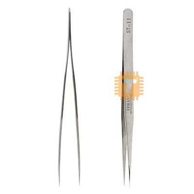 Tweezer Metal Non-magnetic Straight ST-11 (Good Quality) (TA0290)