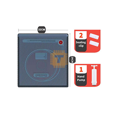 Type B Filament Storage Vacuum Sealing 10pcs Bags and 1pcs Manual Pump Kit (TA1721)