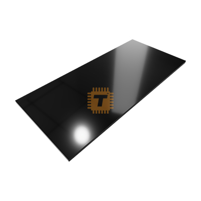 Plastic Rectangle 120x55mm Black GPPS 2.5mm (OP0094)