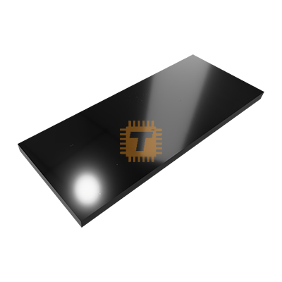 Plastic Rectangle 50x20mm Black Acrylic 2mm (OP0106)