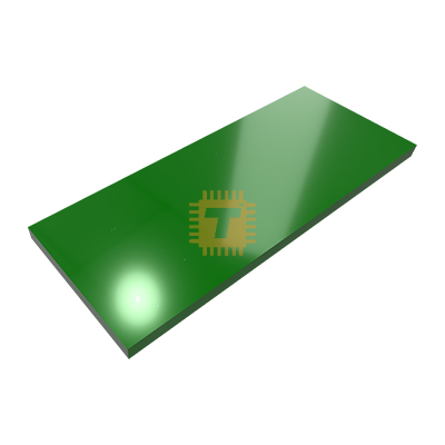Plastic Rectangle 50x20mm Green Acrylic 2mm (OP0107)