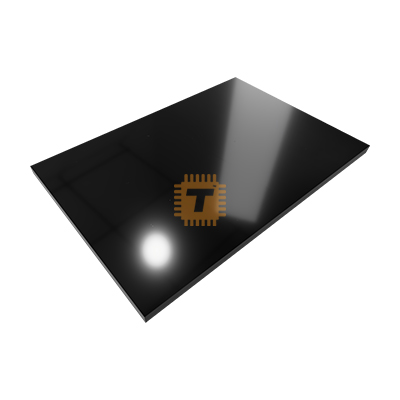 Plastic Rectangle 60x40mm Black Acrylic 2mm (OP0102)