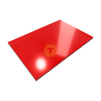 Plastic Rectangle 60x40mm Red Acrylic 2mm (OP0096)