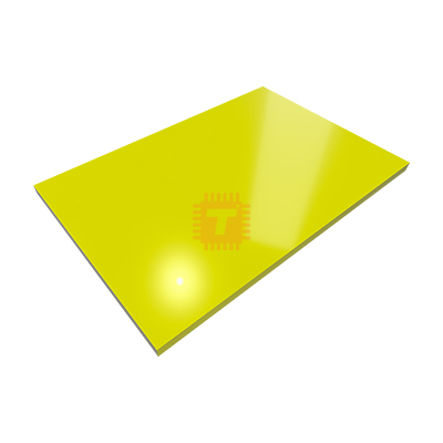 Plastic Rectangle 60x40mm Yellow Acrylic 2mm (OP0097)